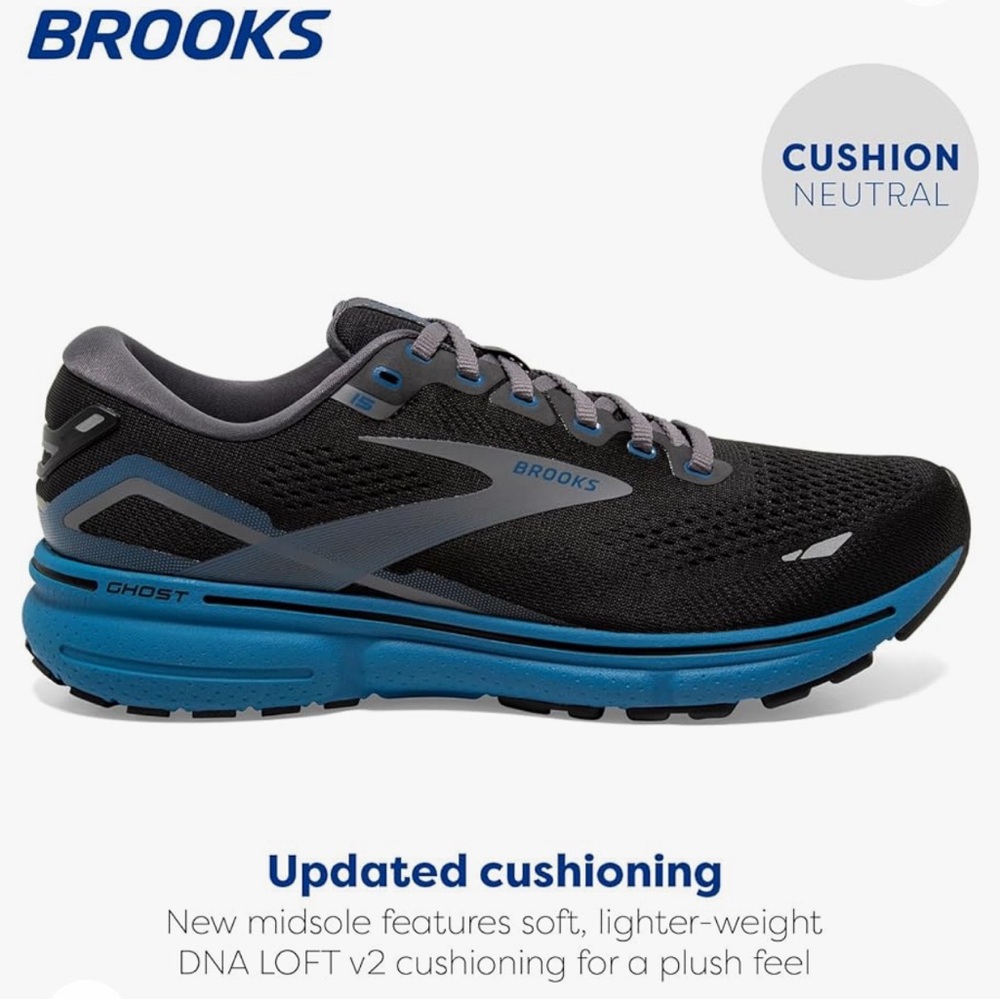 NWT Brooks Men's Ghost 15 Neutral Running Shoe M10